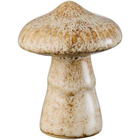 Brown-mottled stoneware mushroom from Ib Laursens UNIKA series