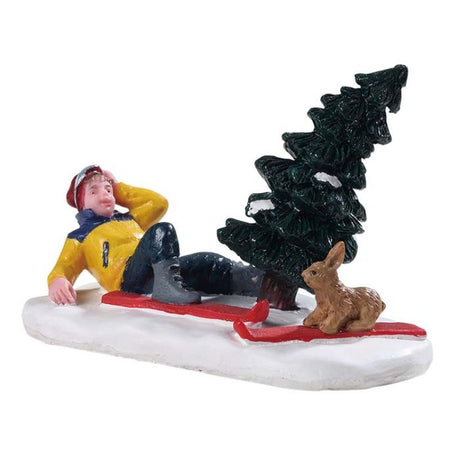Ski Bunny figur til julelandskab