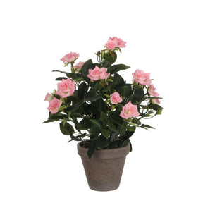 Rose lyserød 33 cm høj meget naturtro.
