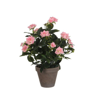 Rose lyserød 33 cm høj meget naturtro.