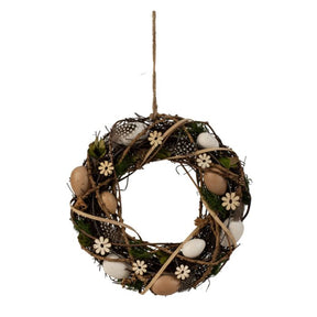 Påskekrans i pil med æg