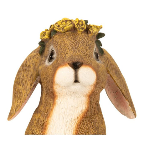 Hare med blomsterkrans 29 cm høj