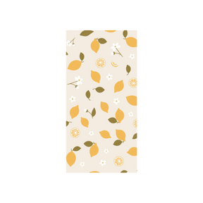 Papirserviet med gule citroner og hvide blomster fra Ib Laursen
