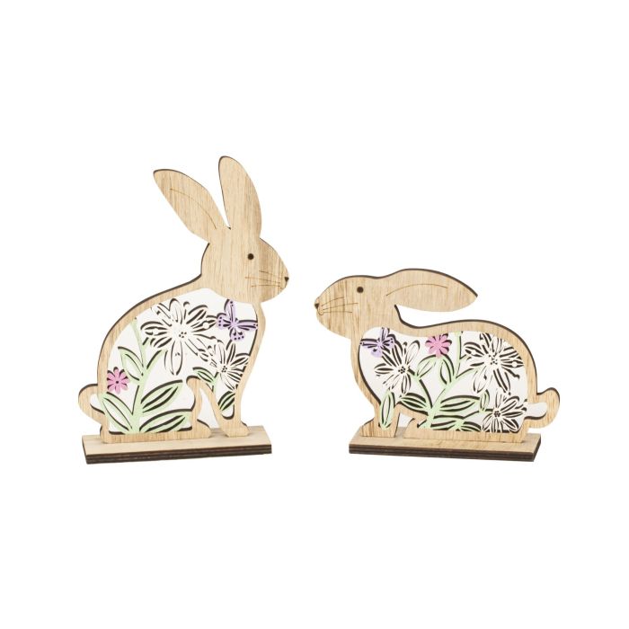 Påskehare med blomsterdekoration lille