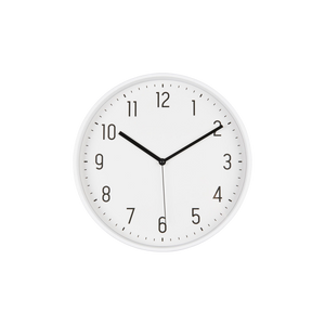 Hvidt vægur med sorte tal fra Ib Laursen