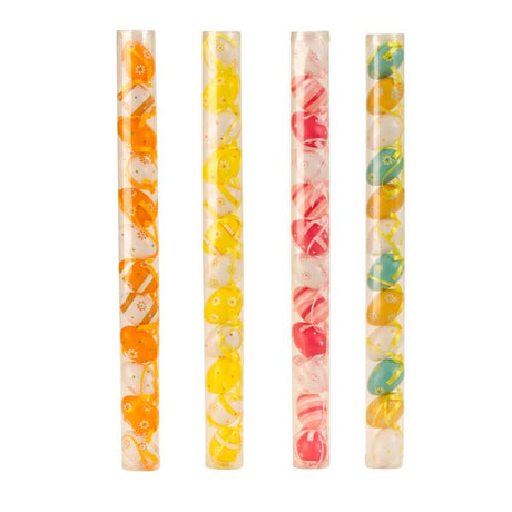 Plastik påskeæg i rør