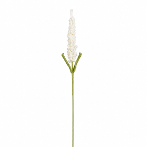 Hæklet hvid lavendel 48 cm lang fra Mica Decorations