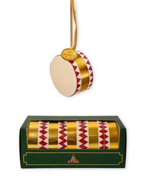 Pack of 5 paper drums with gold-colored ribbon from Juel & Brandt