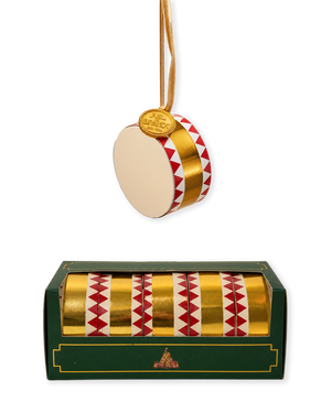 Pack of 5 paper drums with gold-colored ribbon from Juel & Brandt