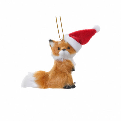 Forest animals with Santa hats