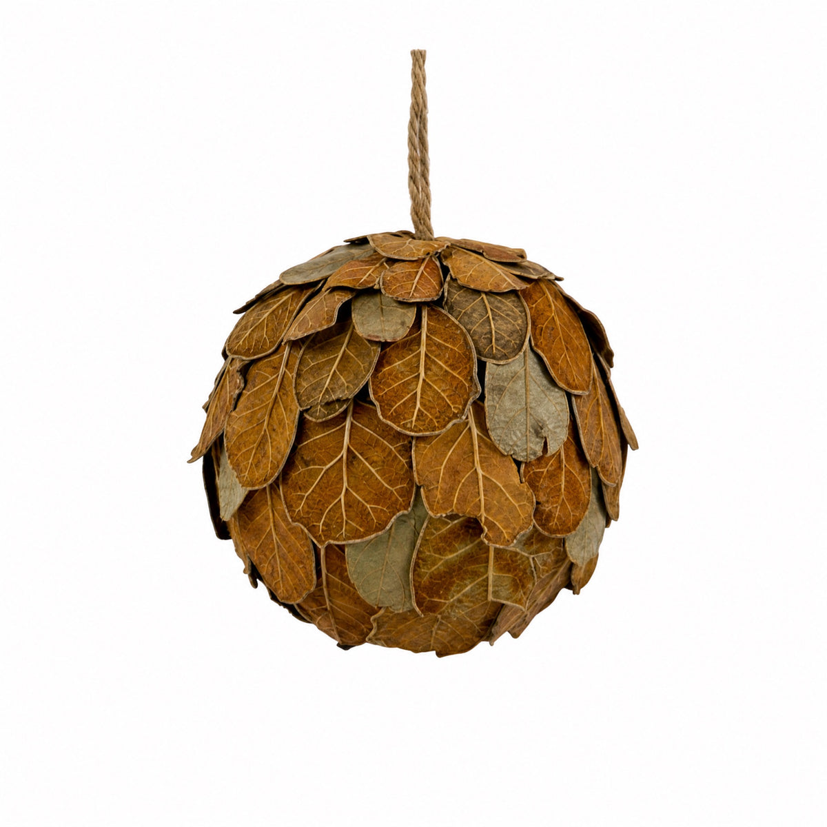 Decorative ball, natural, 10 cm in diameter