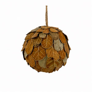 Decorative ball, natural, 10 cm in diameter