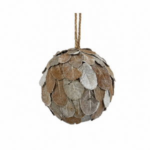 Decorative ball, natural, 10 cm in diameter