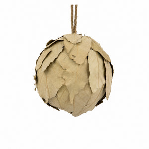 Decorative ball, natural, 10 cm in diameter