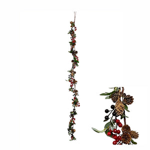 Garland with berries, 150 cm long, for decoration