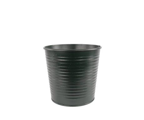 Dark green zinc plant pot cover 13 cm (ida) for flowers