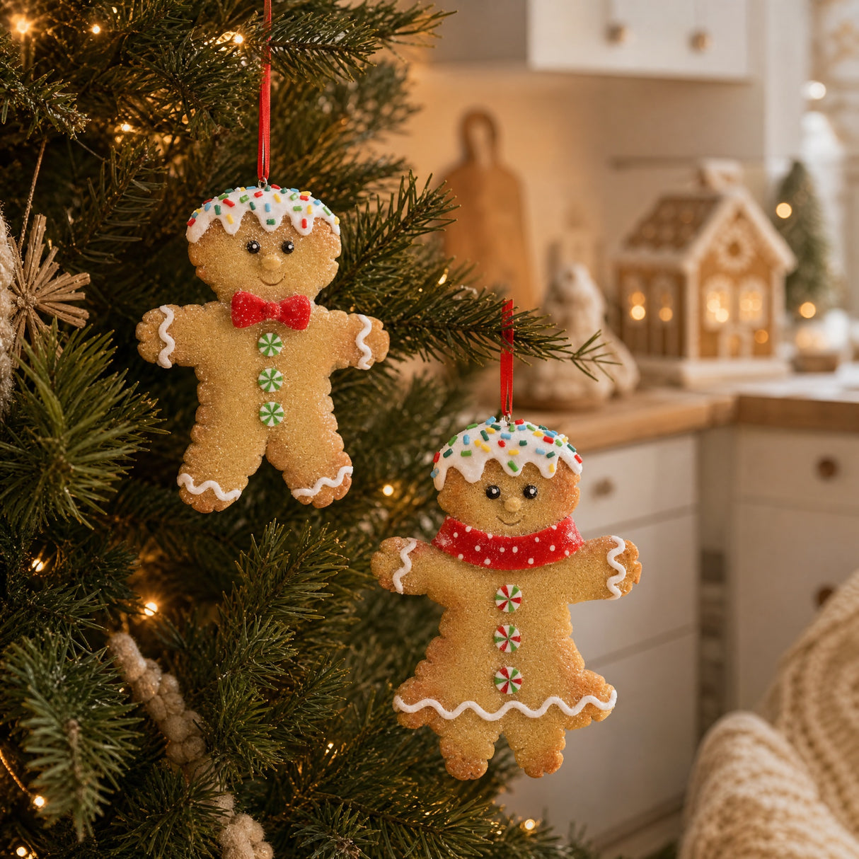 Gingerbread cookies for hanging