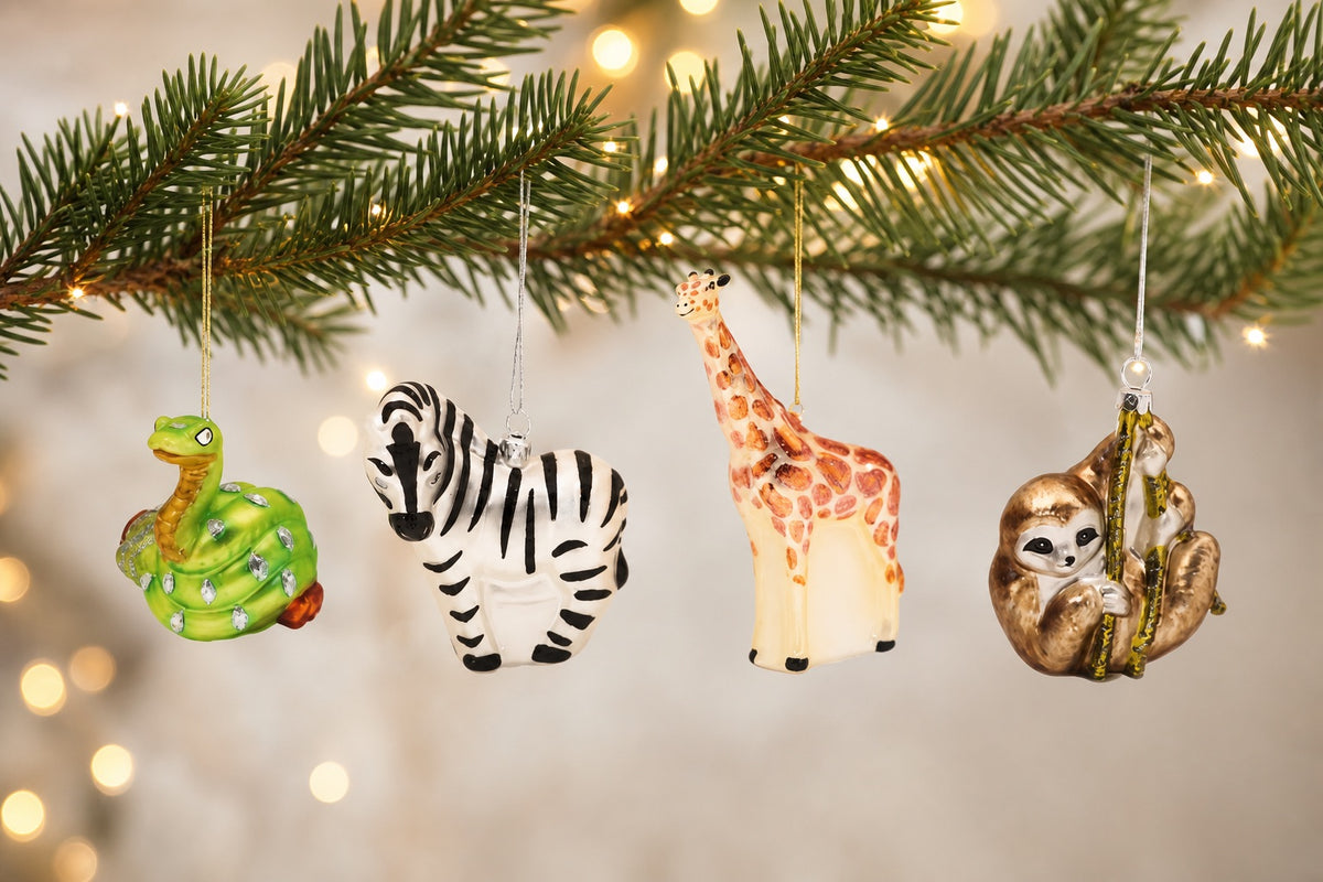 Christmas bauble safari animals