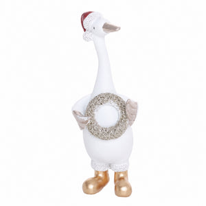 Christmas duck with wreath or tree