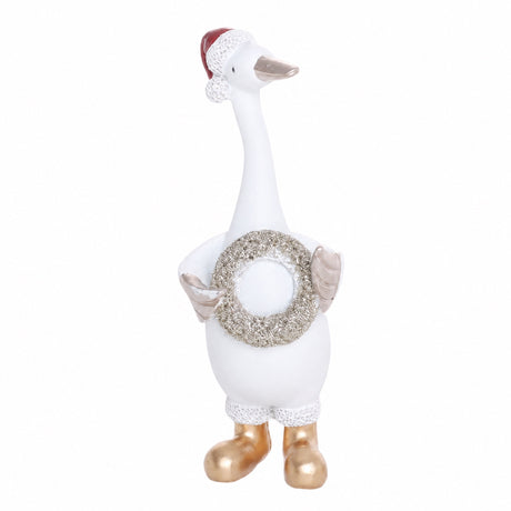 Christmas duck with wreath or tree