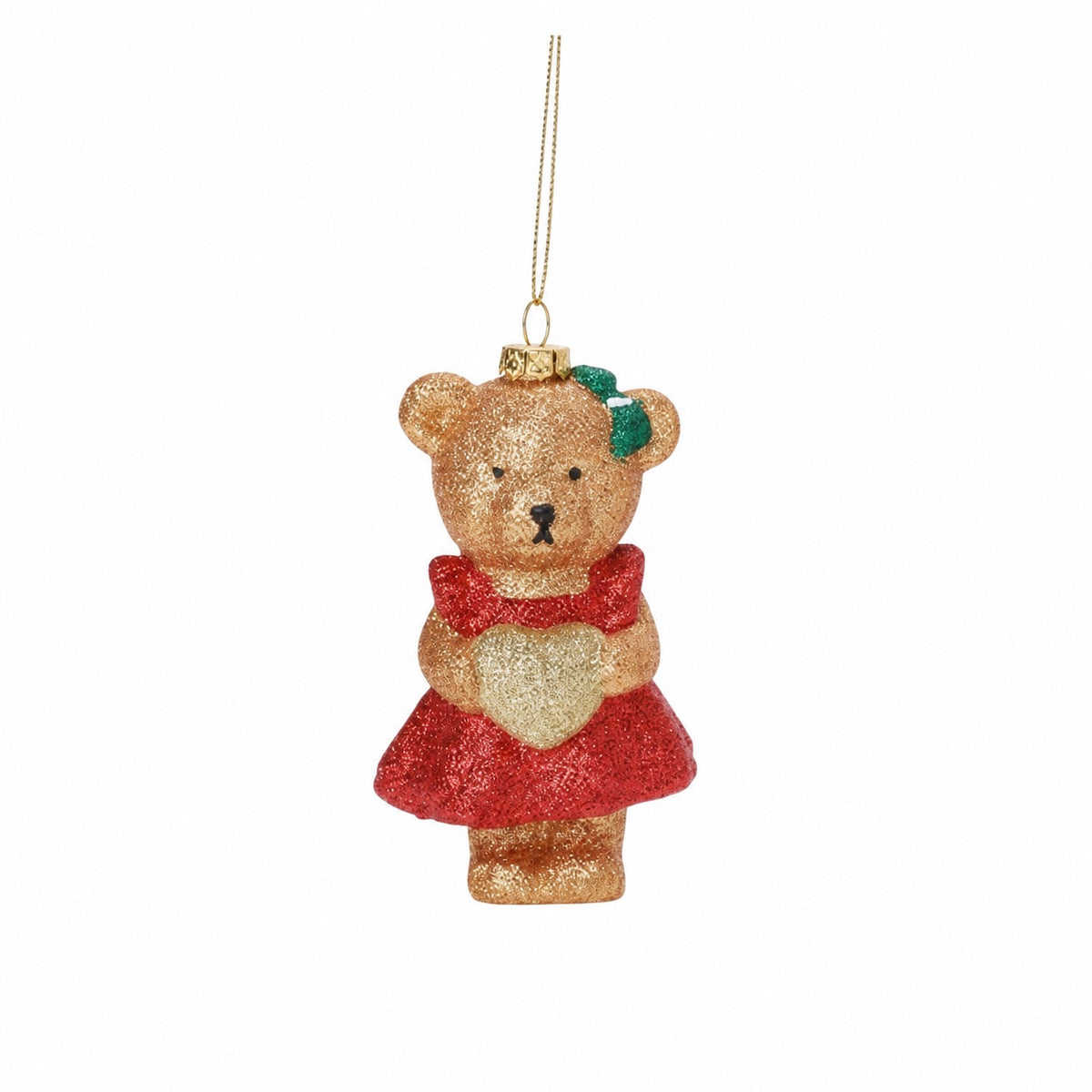 Christmas bauble Glitter bear