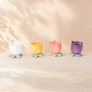 Tulip flower candle holder