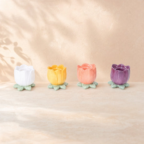 Tulip flower candle holder