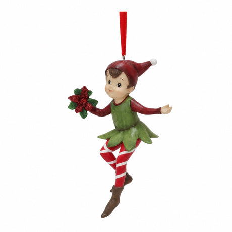 Elf with ribbon 12 cm tall