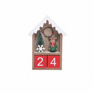 Wooden Advent calendar with countdown