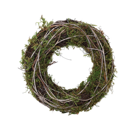 Krans med grene og mos 30 cm i dia