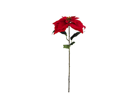 Artificial poinsettia flower stem, 72 cm long