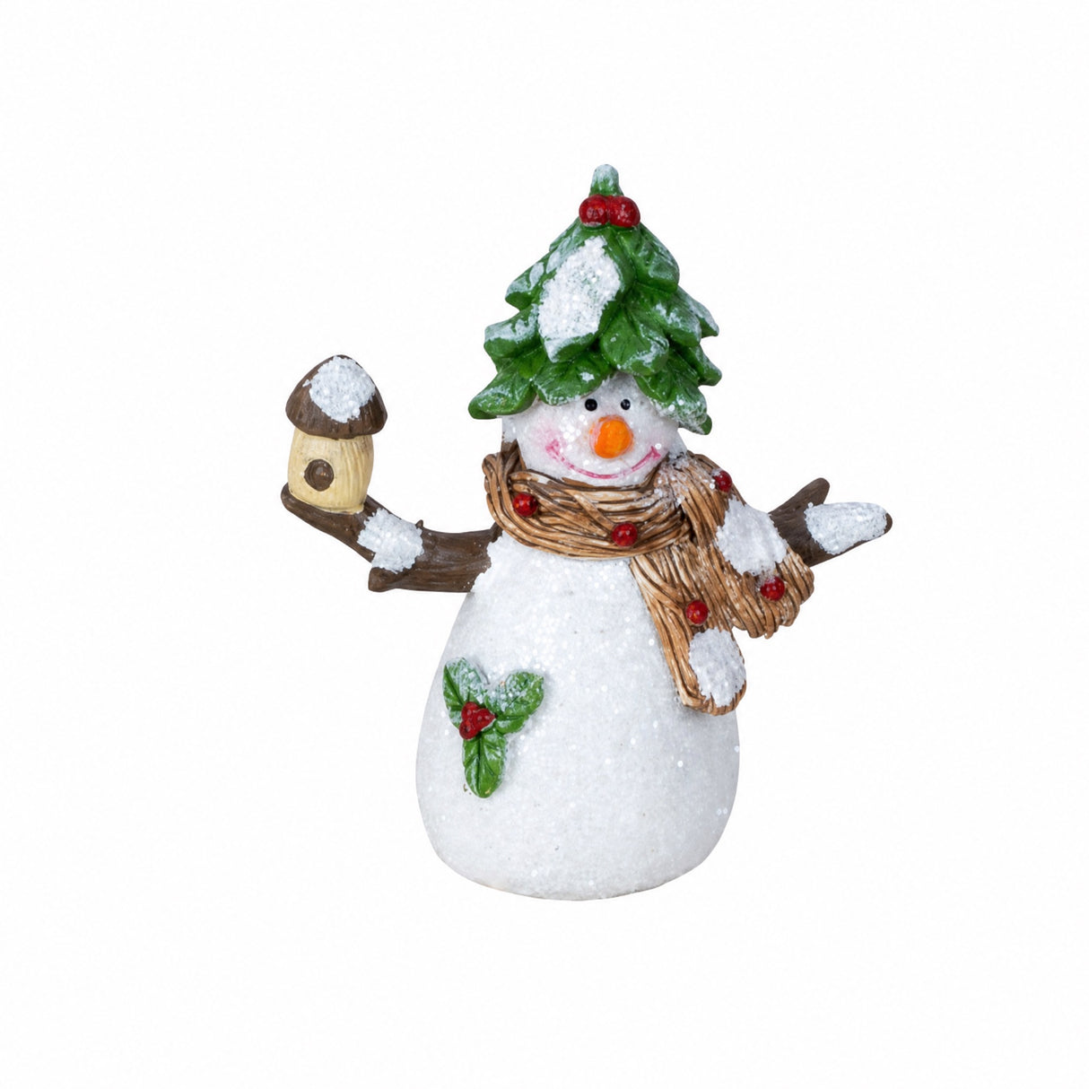 Snowman with spruce hat