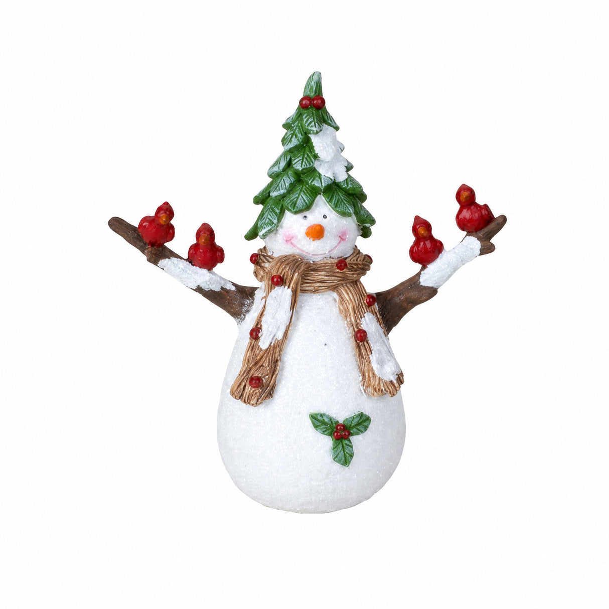 Snowman with spruce hat