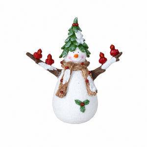 Snowman with spruce hat