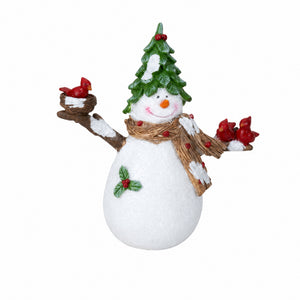 Snowman with spruce hat