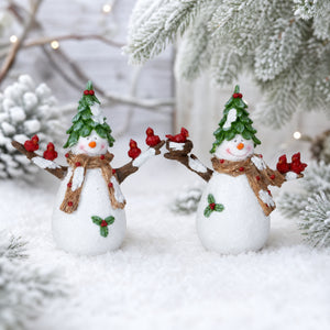 Snowman with spruce hat