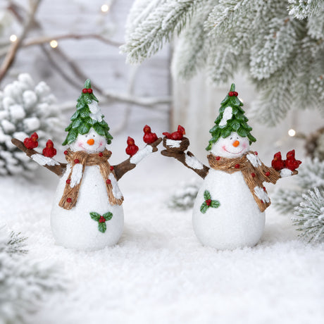 Snowman with spruce hat