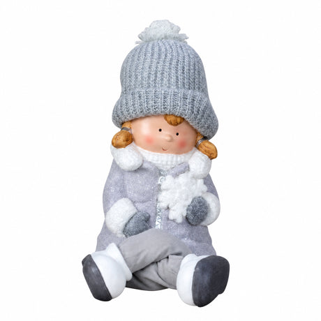 Winter children with hanging legs