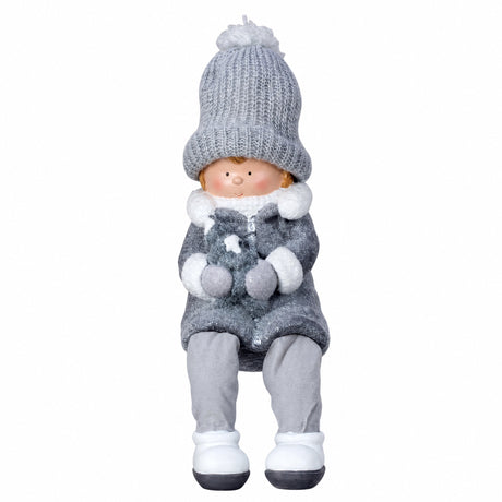 Winter children with hanging legs
