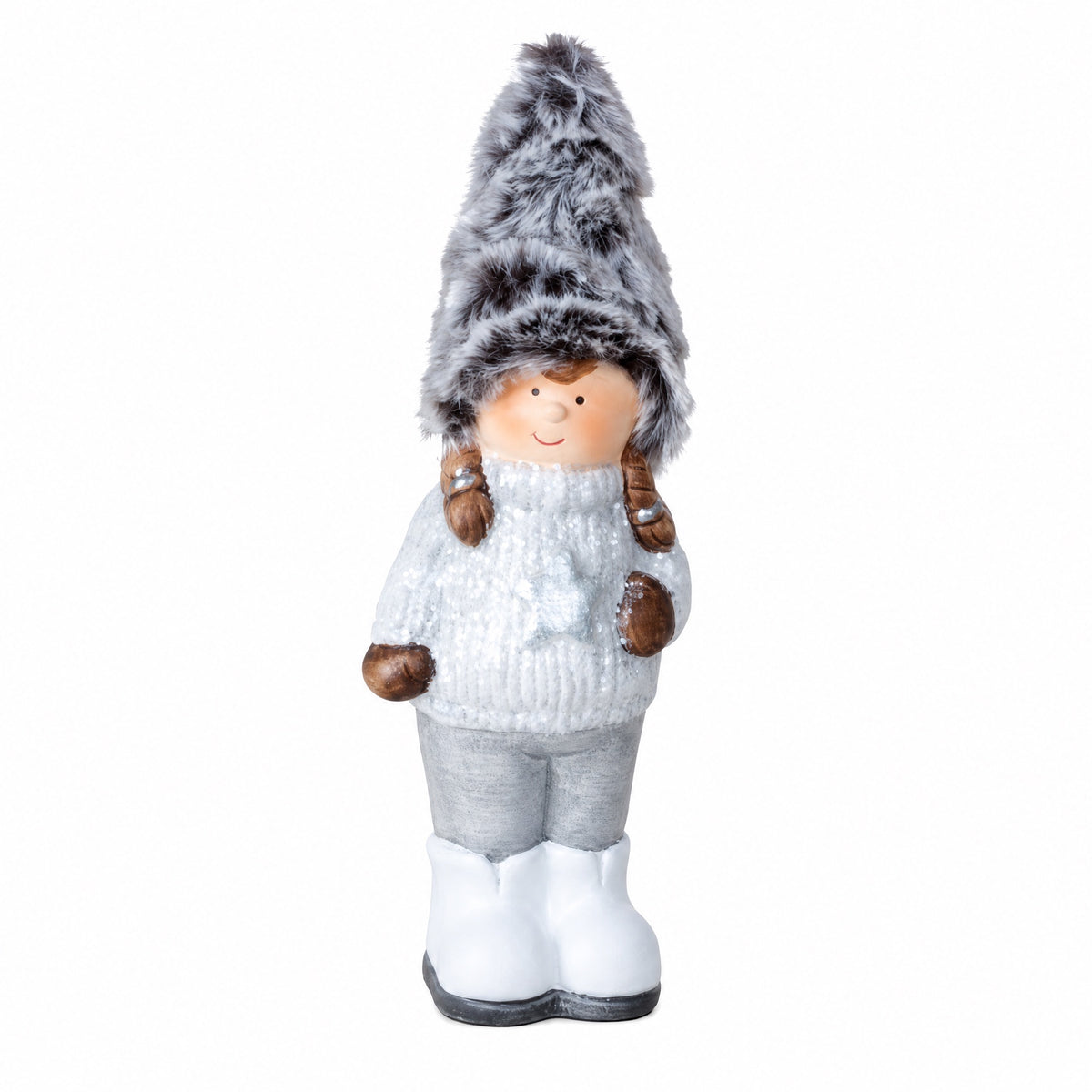 Winter children with soft hats
