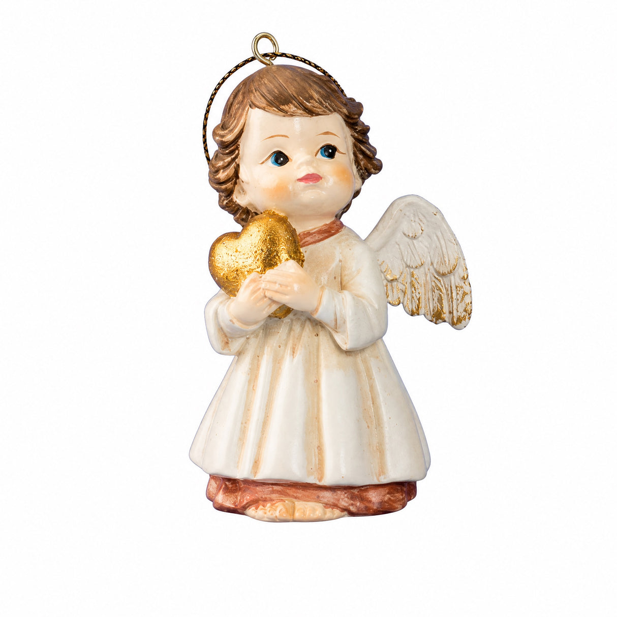 Hanging angel with gold wings