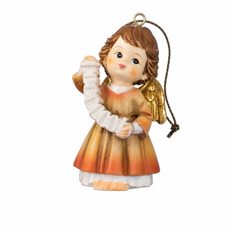 Hanging angel with gold wings