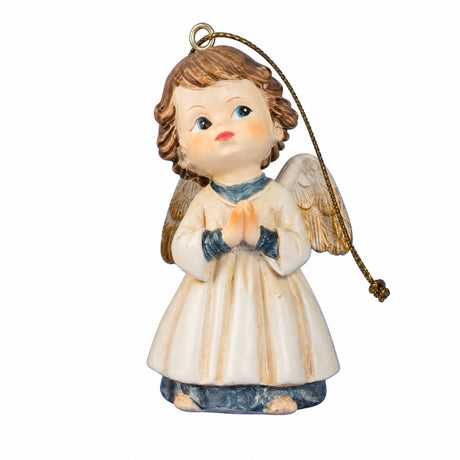 Hanging angel with gold wings