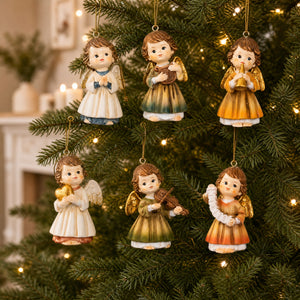 Hanging angel with gold wings