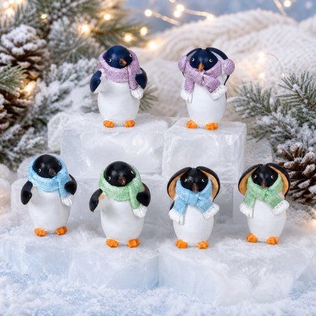 Penguin with scarf 8 cm