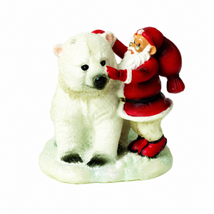 Santa Claus with polar bear