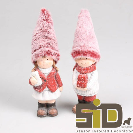 Vinterbørn stående 17 cm høje