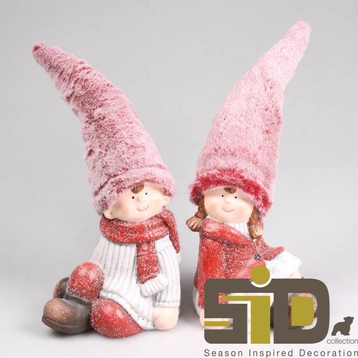 Vinterbørn siddende