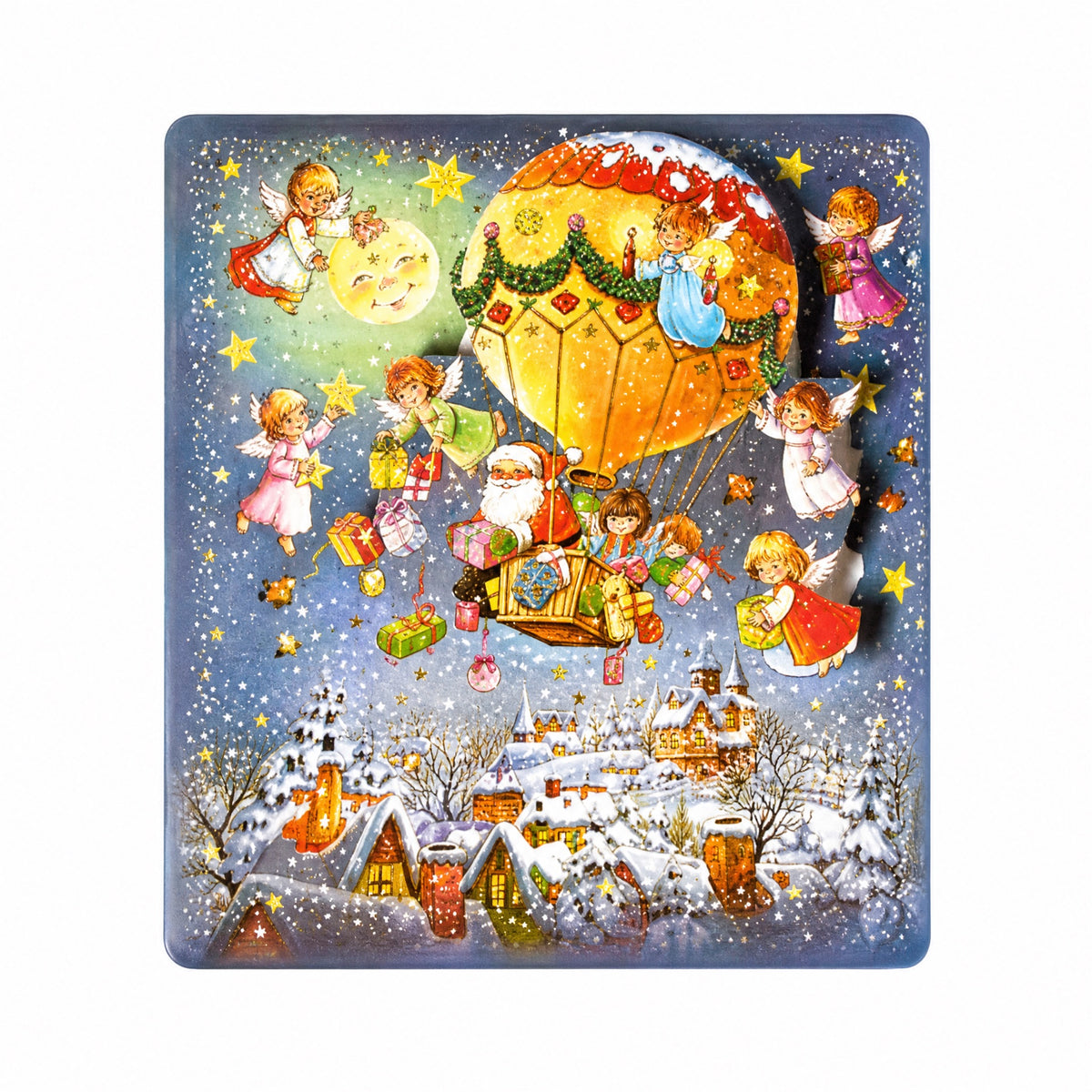 Christmas calendar with glitter
