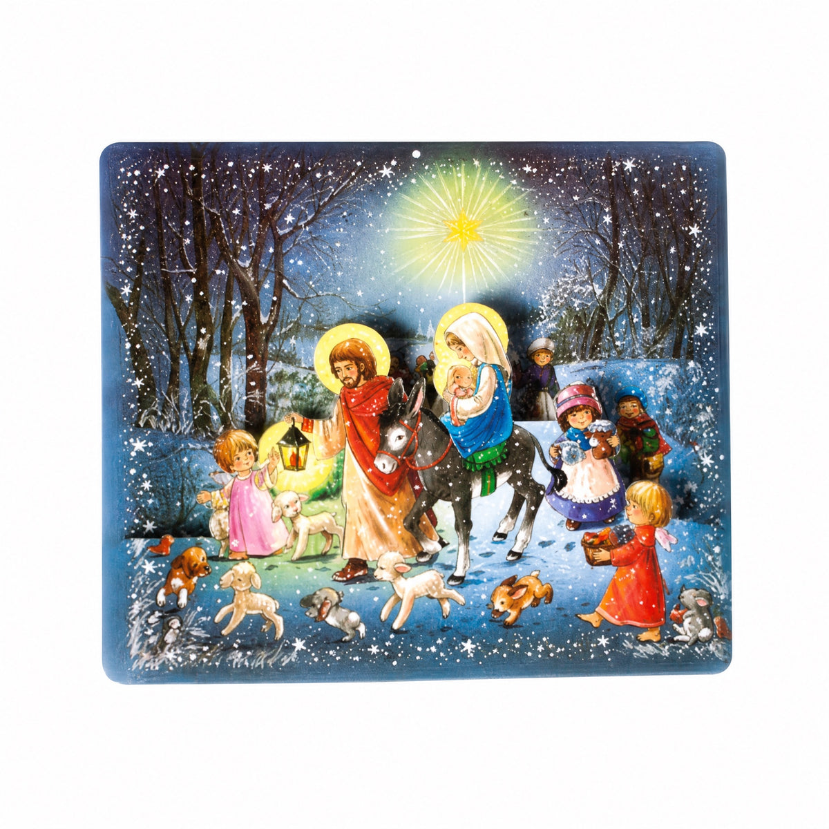 Christmas calendar with glitter